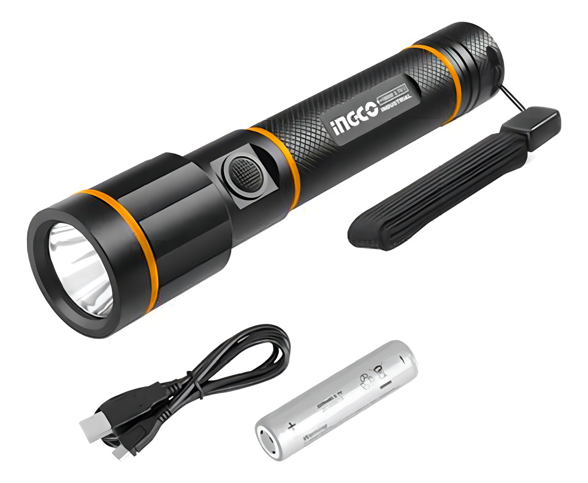 Linterna De Mano Tactica Led Recargable Ingco Linterna N/a