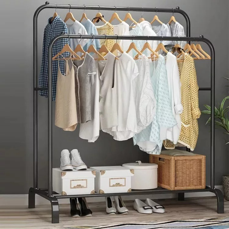 Perchero Doble Metal Organización Ropa Excelente Calidad - Imagen 2