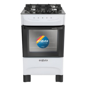 Cocina Supergas 4 Hornallas Blanca, Mesada De Vidrio Y Termo