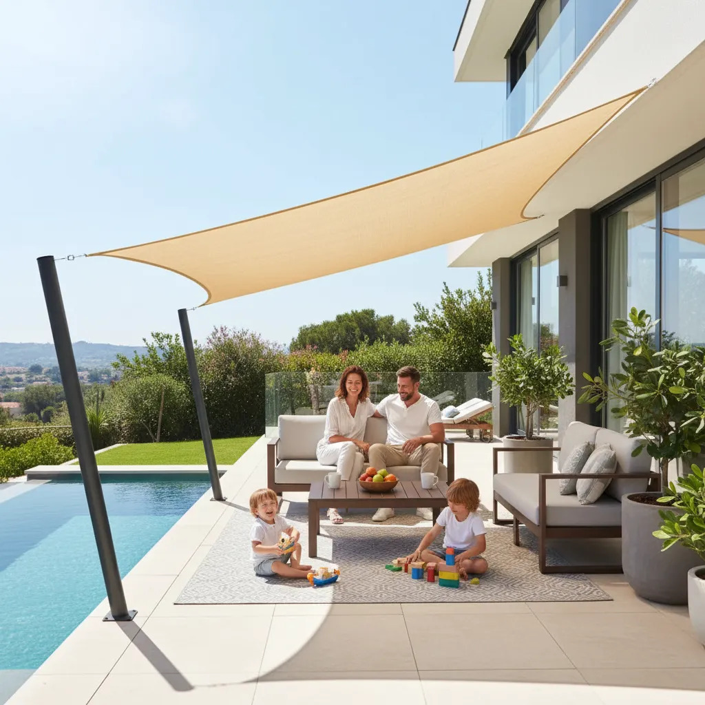 Toldo Vela Triangular 3x3x3 M Malla Sombra Uv Teloconsigo - Imagen 5