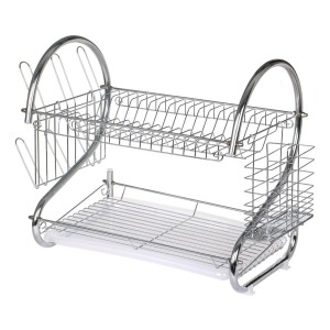 Escurridor De Platos 2 Niveles Lavaplatos Vajilla Cocina