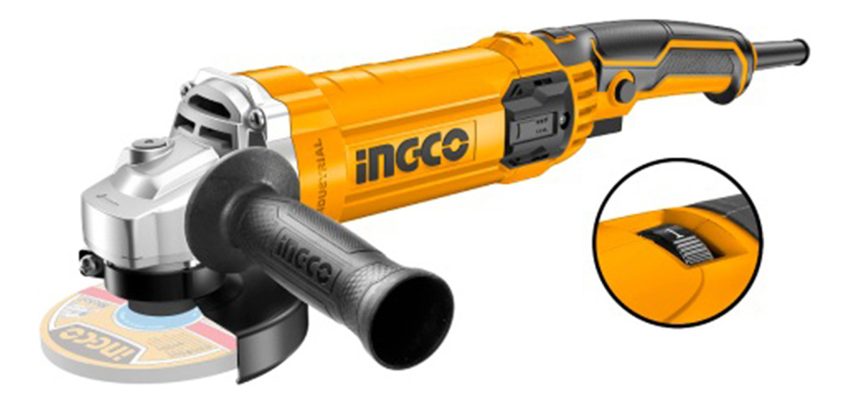 Amoladora Angular 4 1/2 Ingco Ag85038 850w - Tyt Color Amarillo Frecuencia 50/60hz
