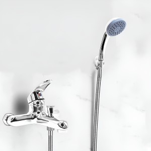 Mezcladora Baño Italomix Color Plateado Y Acabado Brillante