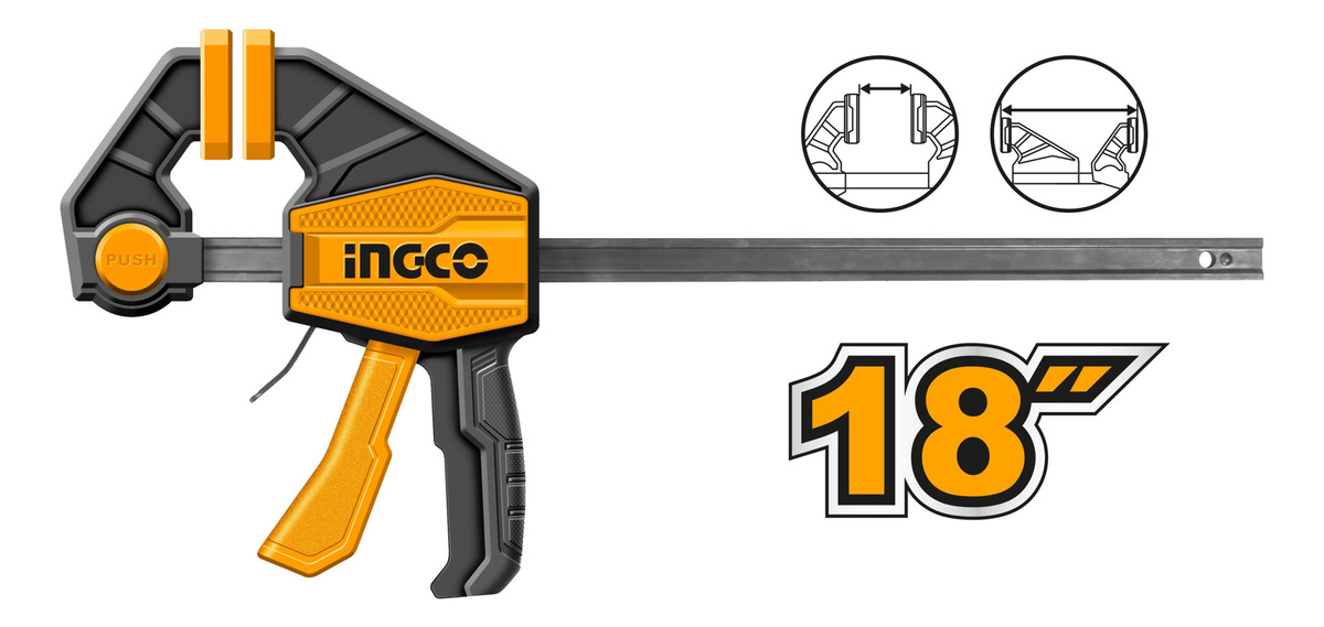 Prensa Rapida Auto Ajustable 18 Pulgadas 60kg Ingco - Imagen 2