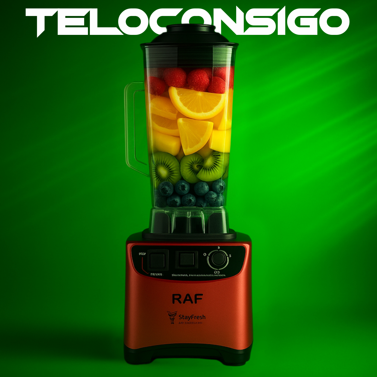 Licuadora Multifuncional Raf 2lt 2400w + Mezcladora - Imagen 6
