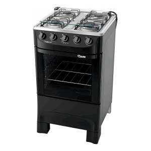 Cocina Tem Mastercook Glp Color Negro Con Puerta Con Visor