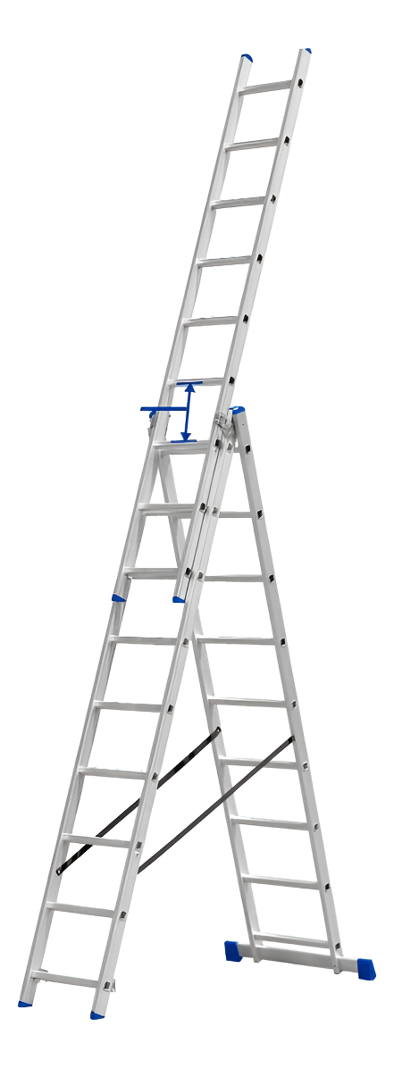 Escalera Extensible 3 Secciones X 9 Escalones Wadfow Wld6539