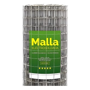 Tejido Malla Electrosoldada Galvanizada Rollo 1.80 X 25 Mts