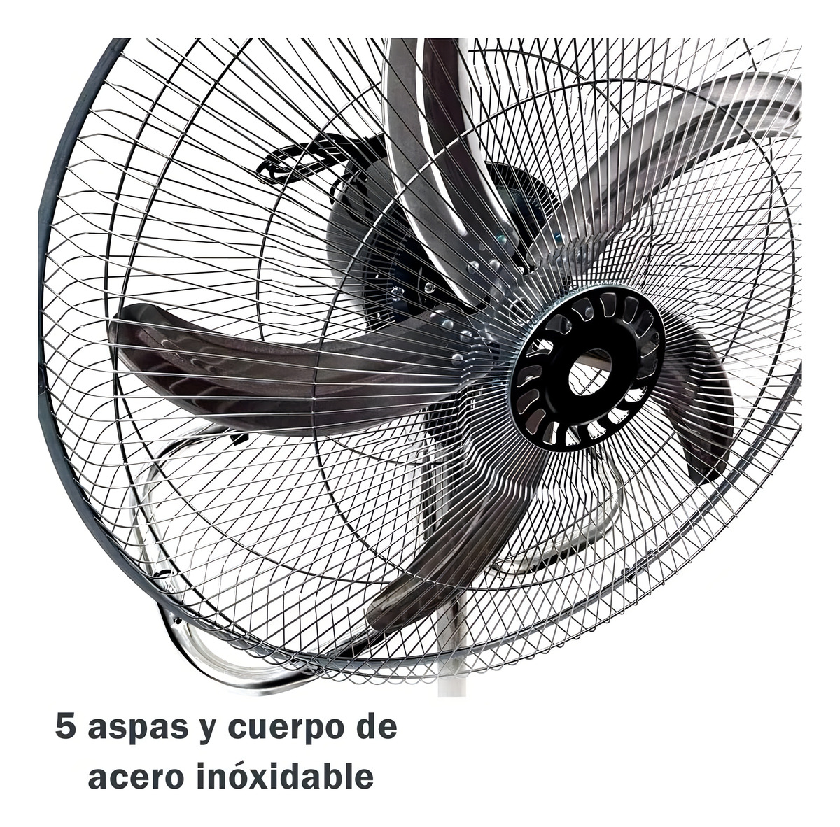 Ventilador 3 En 1 , 5 Aspas De Metal, Potente Y Silencioso, Diseño Versátil, X1 Unidad, Color Negro, Alta Calidad - Imagen 5