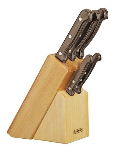 Juego De Cuchillos Tramontina Polywood 21199983 Brown De 5 Piezas Madera/marrón