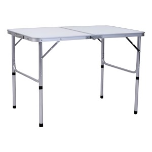 Mesa Plegable Rectangular 120x60 Cm Acero Y Plástico Lavable