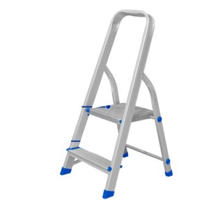 Escalera Familiar Aluminio 2 Escalones 120kg Wadfow Wld3h02 Inox