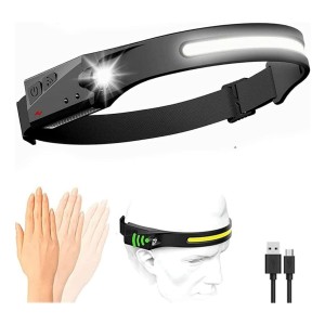 Linterna Vincha Led Potente Recargable C/sensor