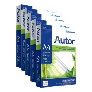 Autor A4 Multifunción De 500 Hojas De 75g Blanco De 5 Unidades Por Pack