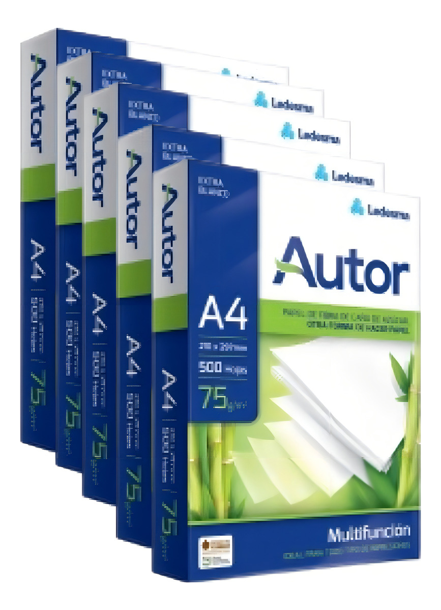 Autor A4 Multifunción De 500 Hojas De 75g Blanco De 5 Unidades Por Pack