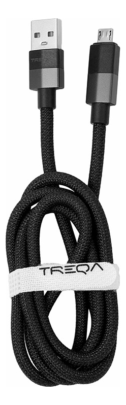 Cable Trenzado Treqa De Carga Celular 1 Metro Micro-usb V8 - Imagen 2