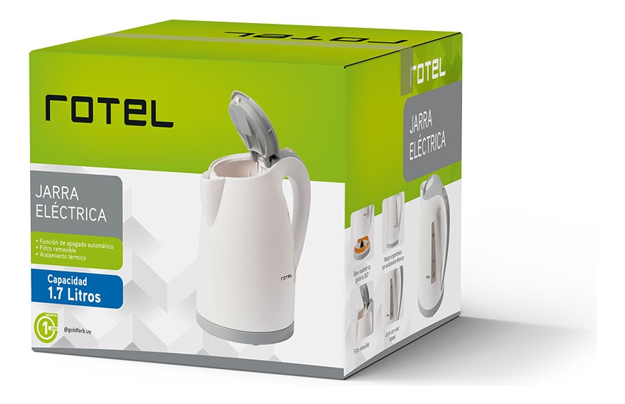 Jarra Eléctrica Plástica Blanca C/visor 1.8 L Rotel - Imagen 4