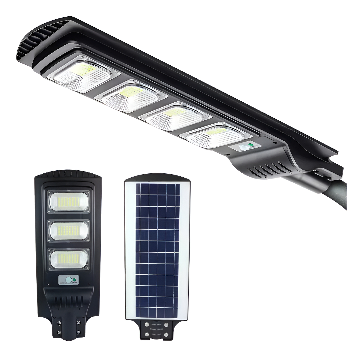 Foco Solar Led 200w Control Soporte Sensor Japón