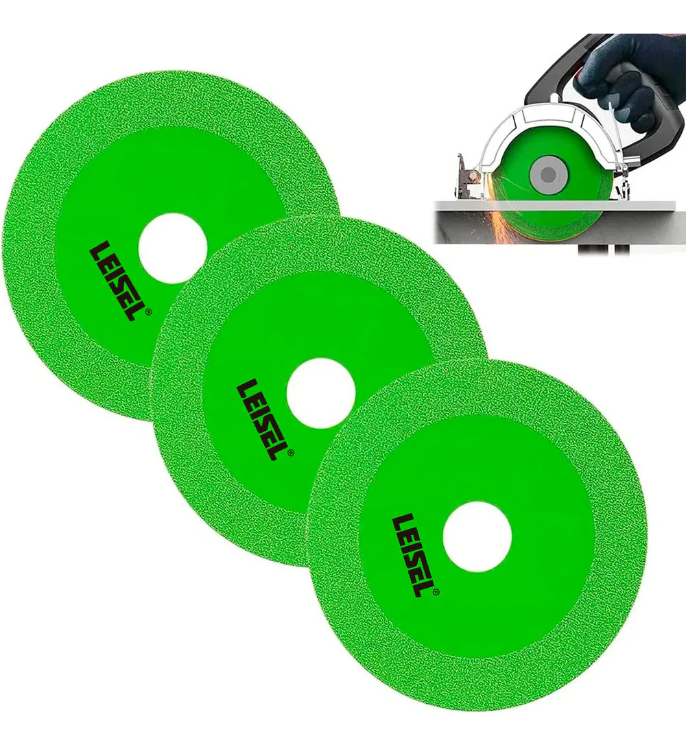 Set De 3 Discos Leisel De Corte Ultra Fino De Vidrio 100mm - Imagen 4