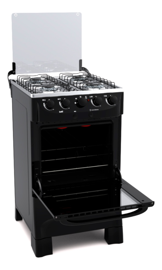 Cocina Tem Combinada Loli 4h 4 Hornallas Color Negro - Imagen 2