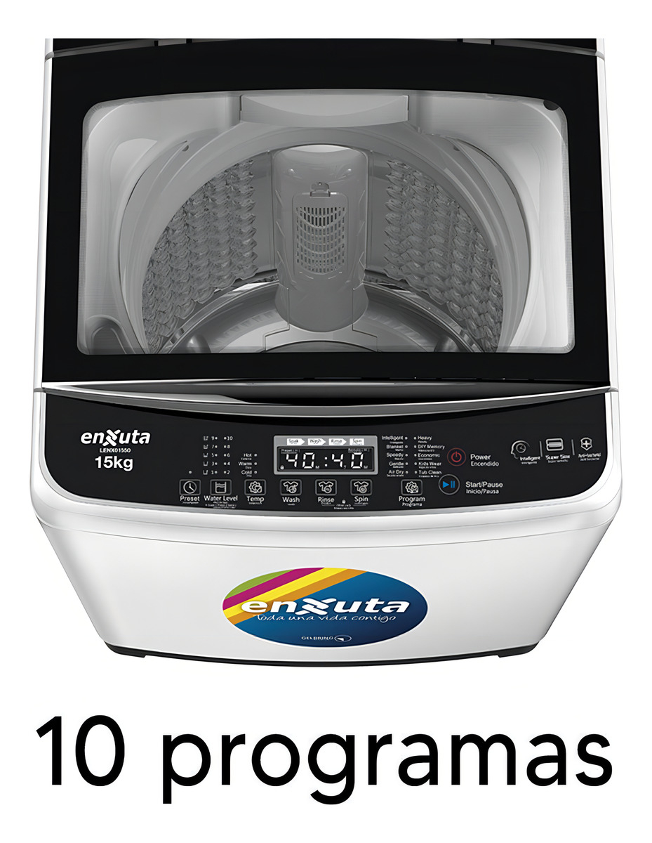 Lavarropa Automático Enxuta Lenx01550 Carga Superior 15 Kg Blanco - Imagen 2