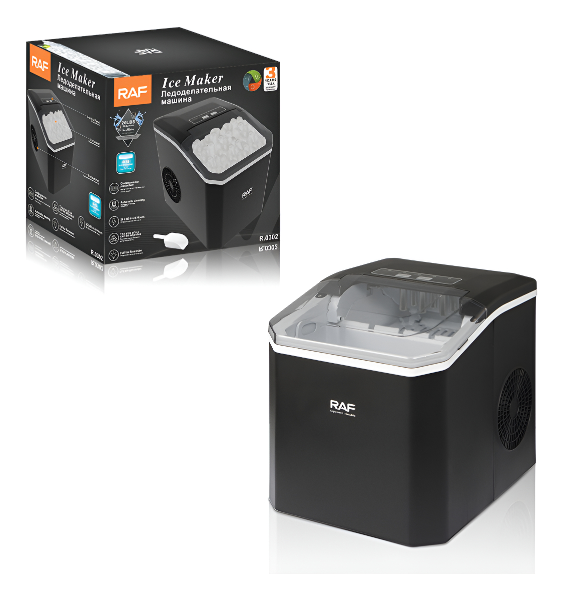 Maquina Para Hacer Hielo Raf R.0302 Limpiado Automatico