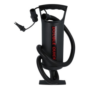 Inflador Manual Doble Acción Con Manguera Y Boquillas 30 Cm