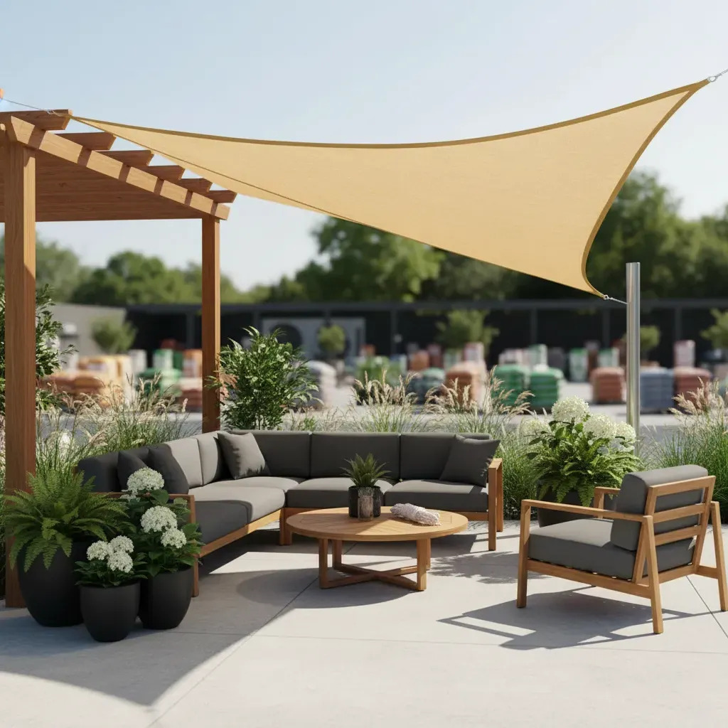 Toldo Vela Triangular 3x3x3 M Malla Sombra Uv Teloconsigo - Imagen 7