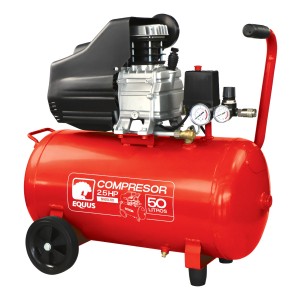 Compresor 2.5hp 50 Lts Equus Rojo