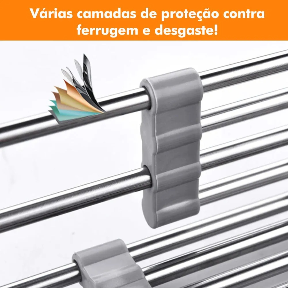 Escurridor De Fregadero Ajustable Multiusos De Aluminio - Imagen 7