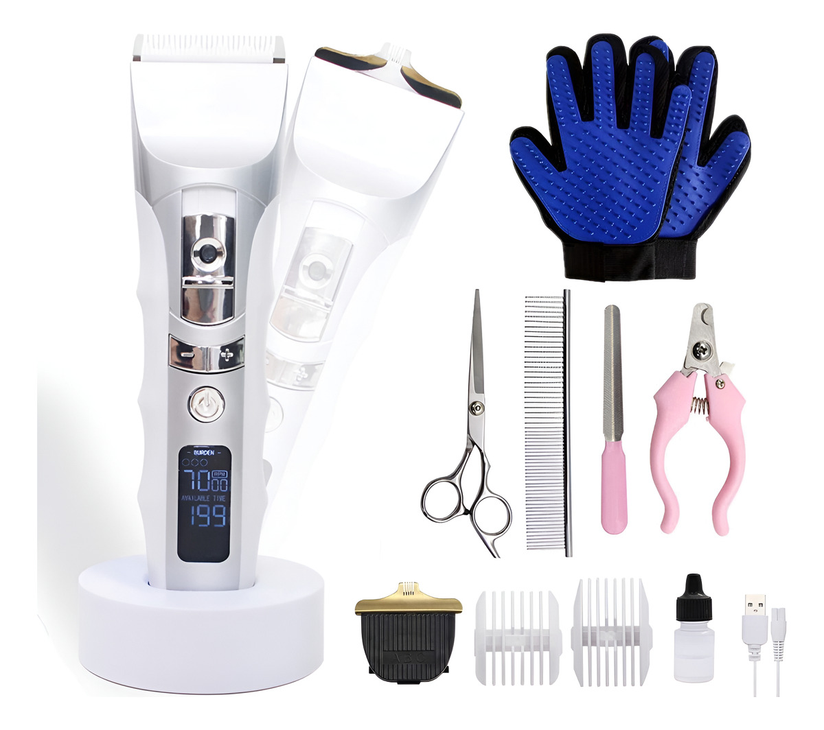 Maquina Cortar Pelo Inalámbrica Perro Gatos Mascota Tgouy