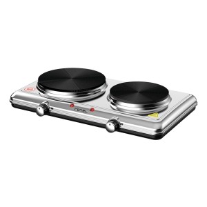 Anafe Cocina Eléctrico De Acero Inoxidable 2 Discos Rotel Color Plateado