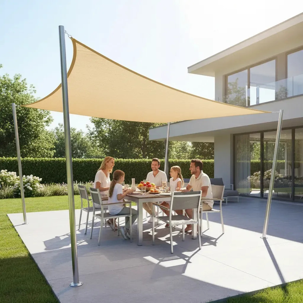 Toldo Vela Triangular 3x3x3 M Malla Sombra Uv Teloconsigo - Imagen 6