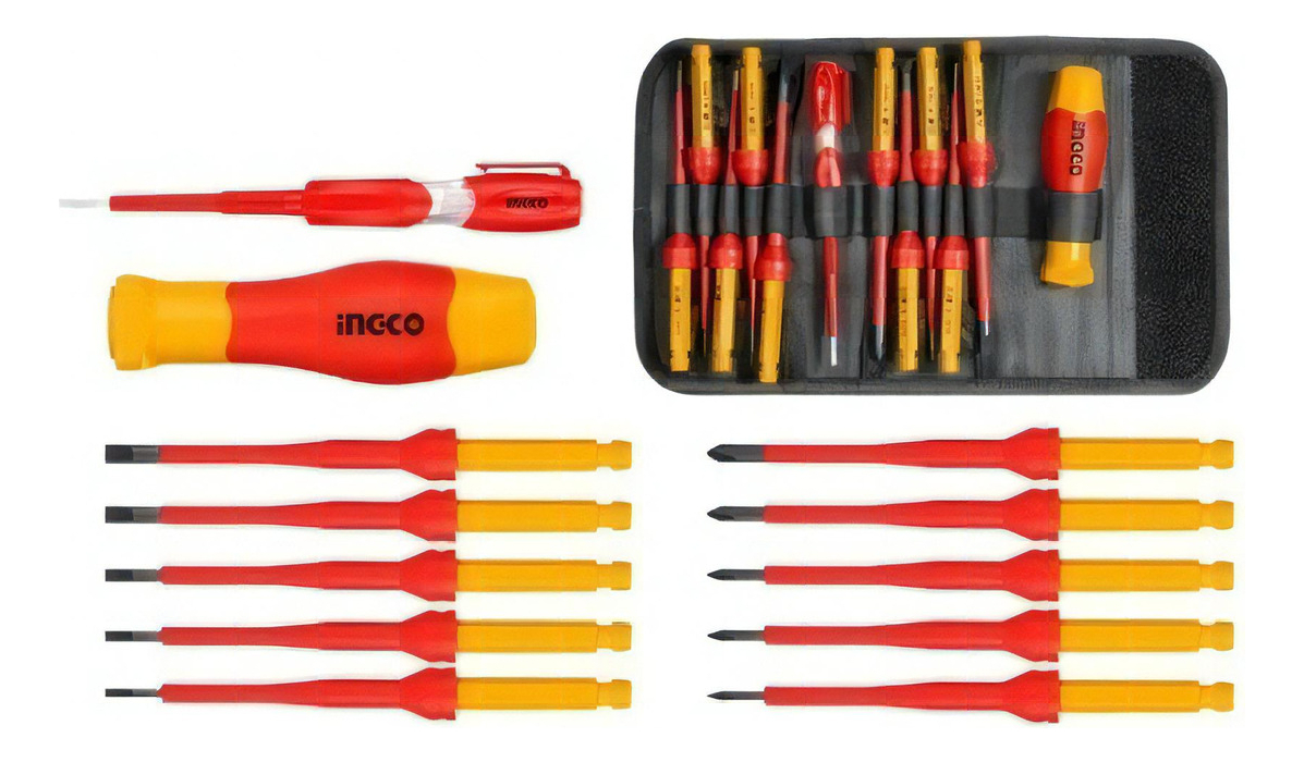 Set Aislado 12 Destornilladores Ingco Hkisd1201 - Smf