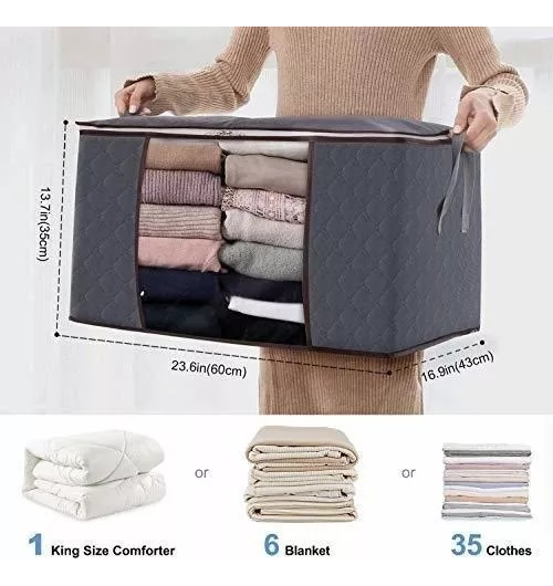 Bolsa Bolso Almacenamiento Guardar Ropa Mantas Acolchados - Imagen 4