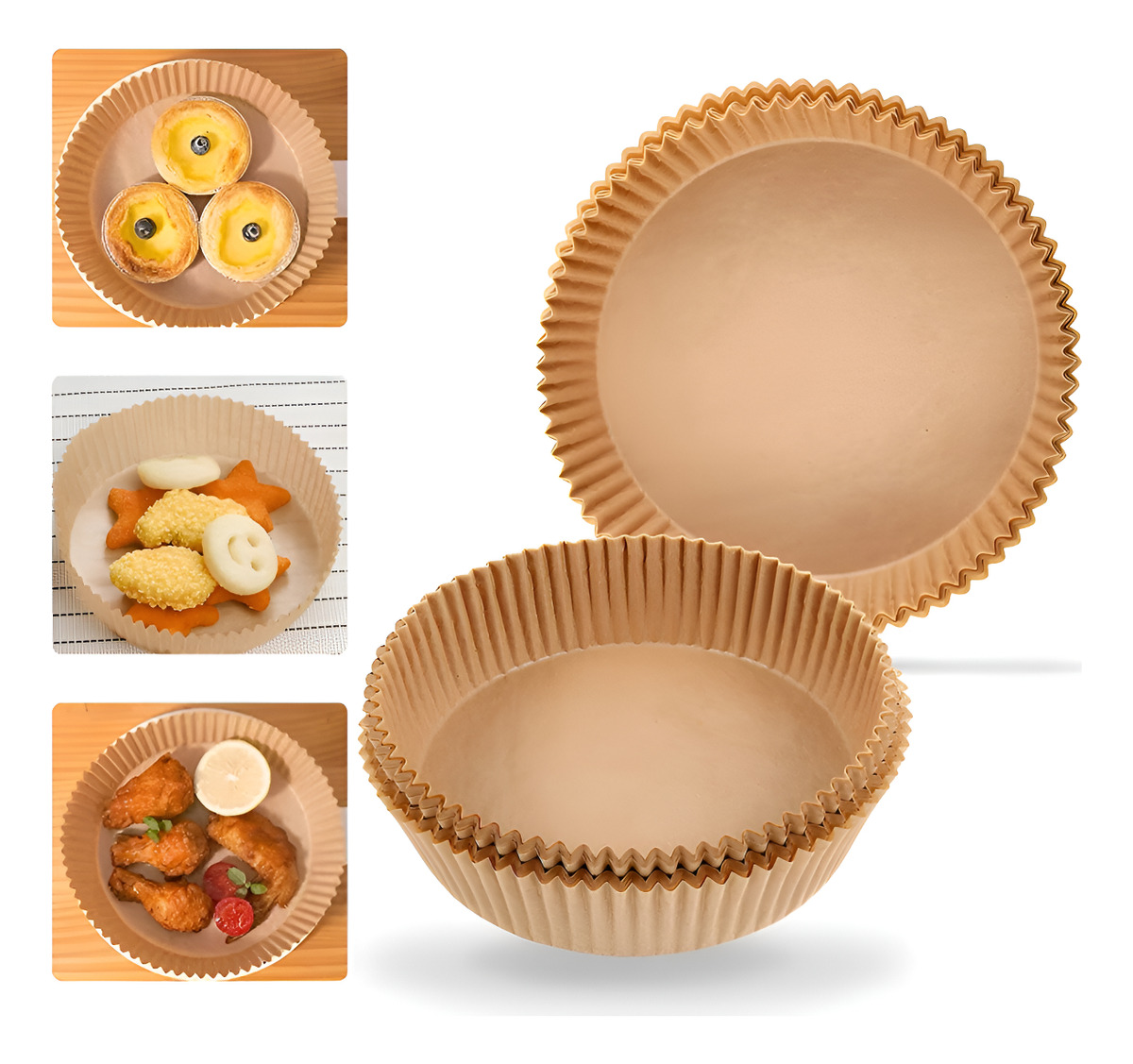 100 Papel Antiadherentes Natural Freidora Sin Aceite T L C