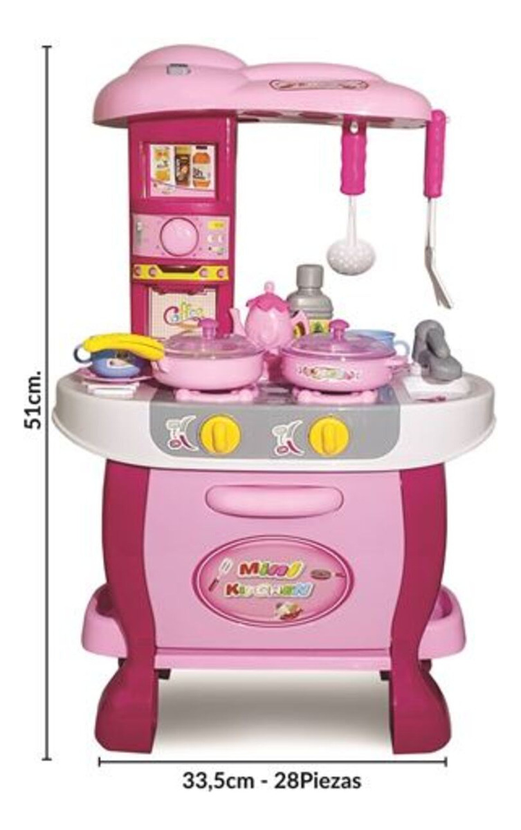 Cocina Con Accesorios Luz Y Sonido 28 Piezas - Imagen 3
