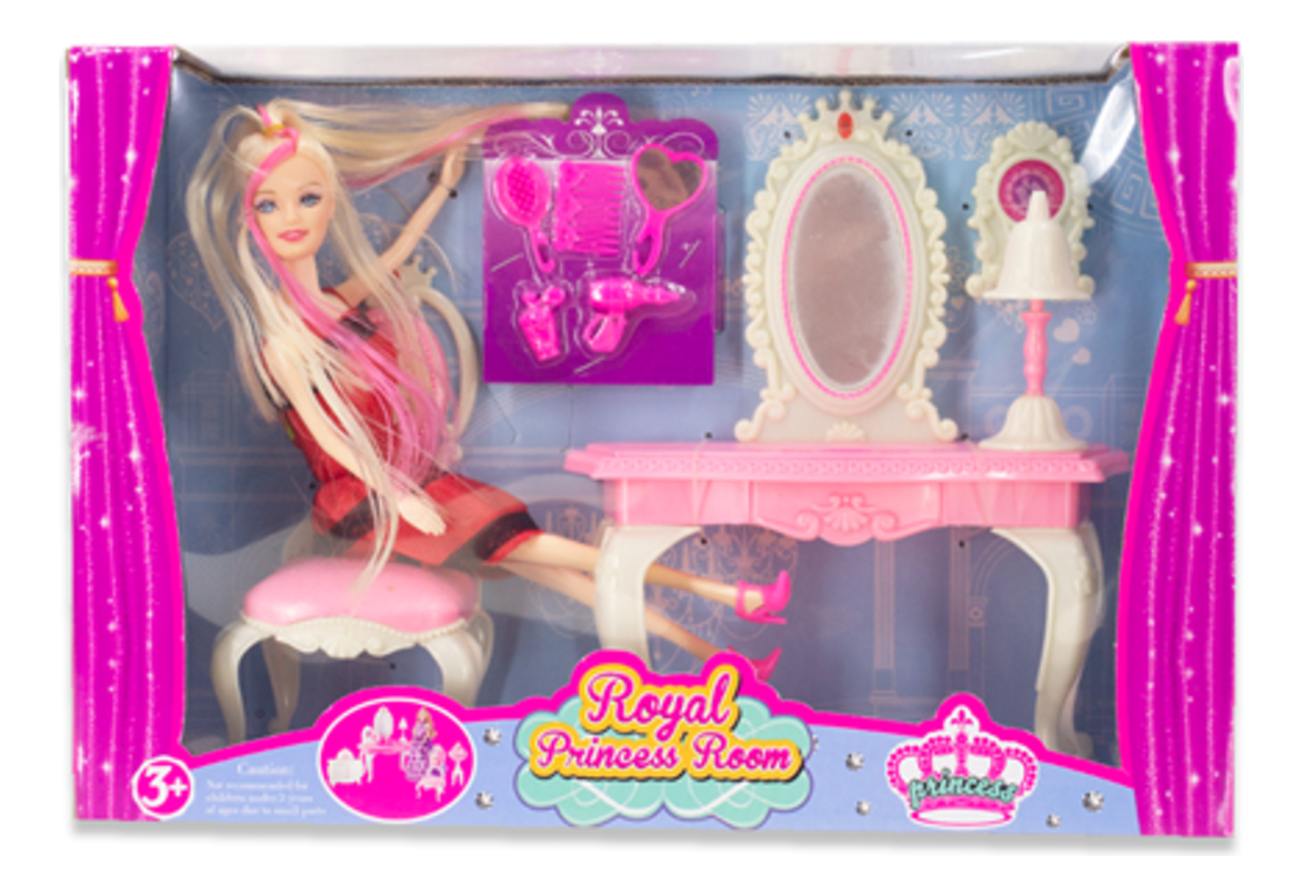 Muñeca Aparador Juguete Con Silla Y 11 Accesorios - Imagen 5