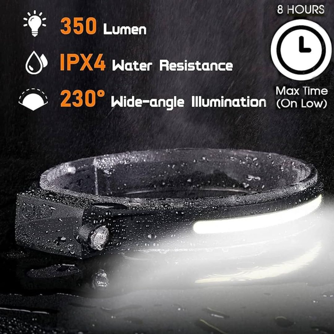 Linterna Vincha Led Potente Recargable C/sensor - Imagen 5