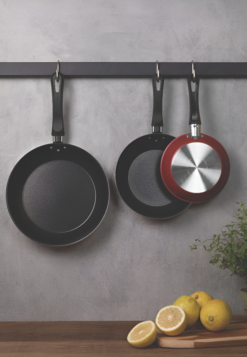 Juego De Sartenes Rojas Tramontina Caribe De 3 Piezas - Imagen 5
