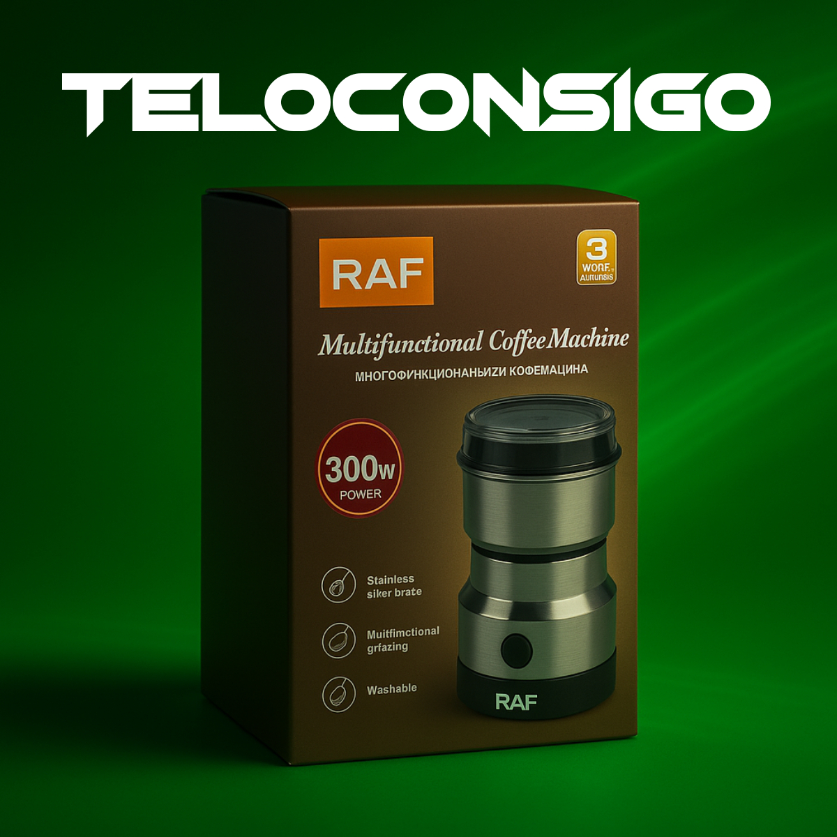 Molinillo Electrico Molino Moledor Café Molino Acero Inox - Imagen 4