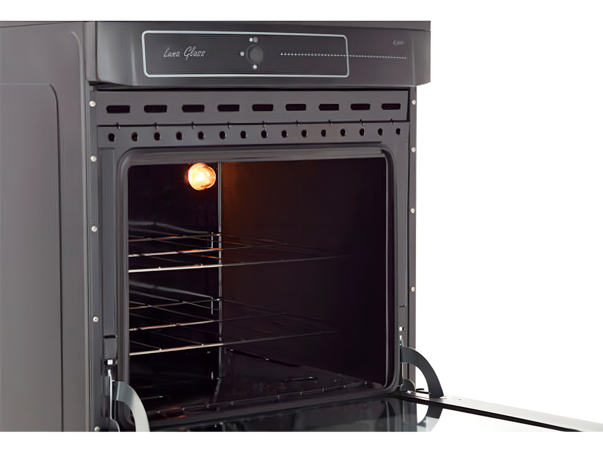Cocina Tem Luna Glass 4h A Gas/eléctrica 4 Hornallas Negra Puerta Con Visor 48.1l Negro - Imagen 4