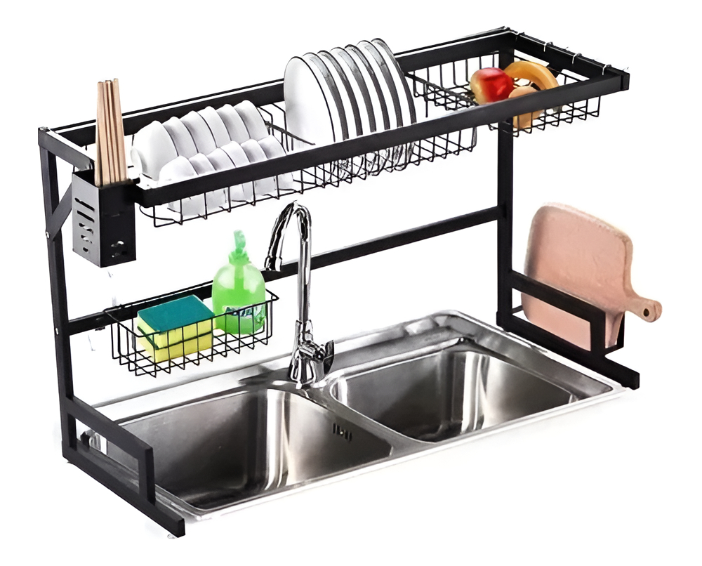 Secaplatos Escurridor Para Cocina De 65cm Color Negro - Imagen 4
