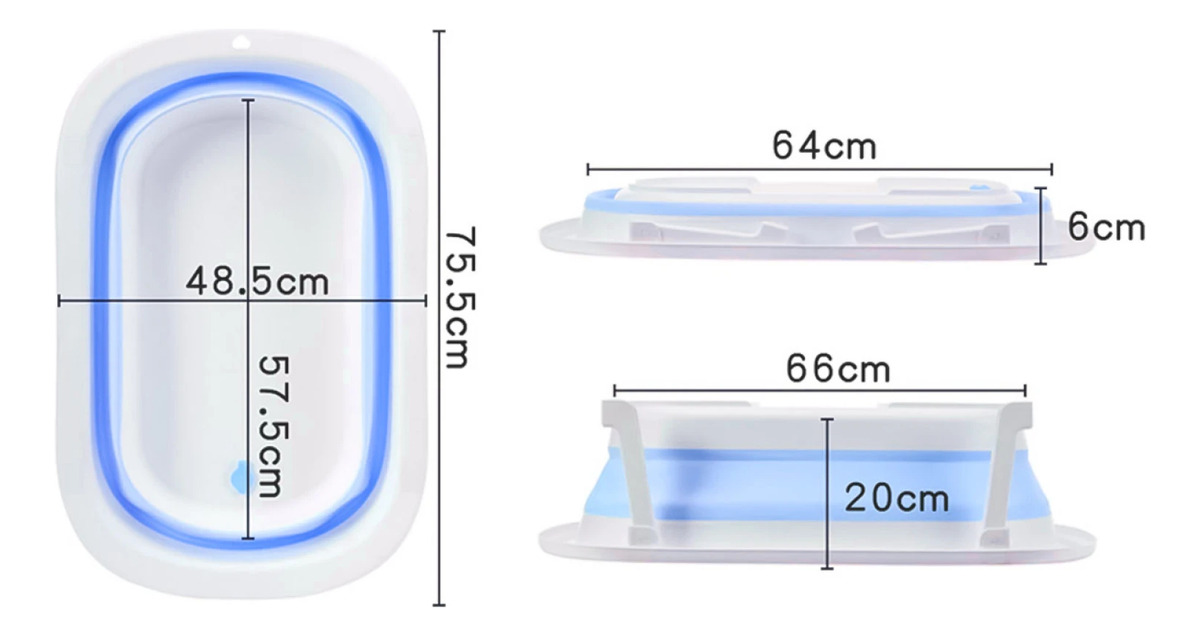 Bañito Bebé Plegable Con Colchon Baby Splash Y Accesorios - Imagen 6