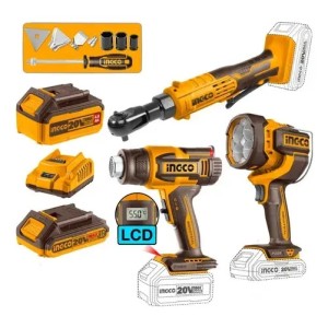 Kit Ingco Llave Crique + Pistola Calor + Lint Cosli241196