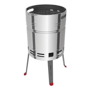 Grill A Carbón Asador Tcp 400 Acero Inoxidable Tramontina Color Cromo Brillante