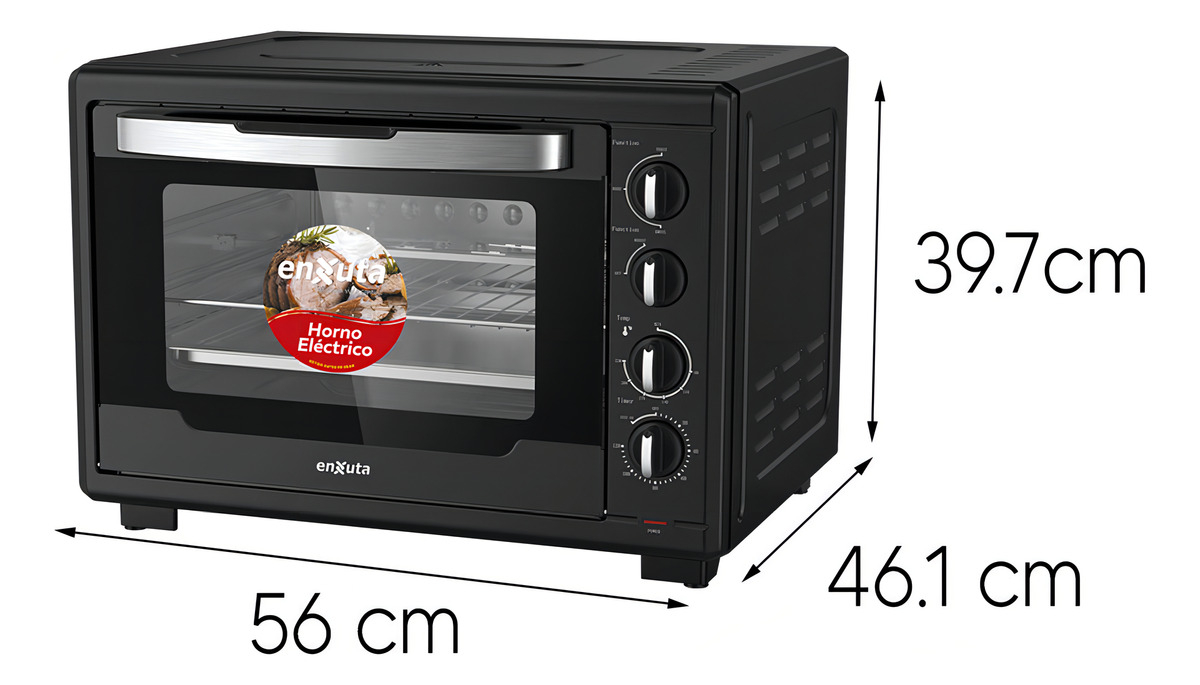 Horno Electrico Enxuta 55lts 2000w Con Accesorios - Imagen 9