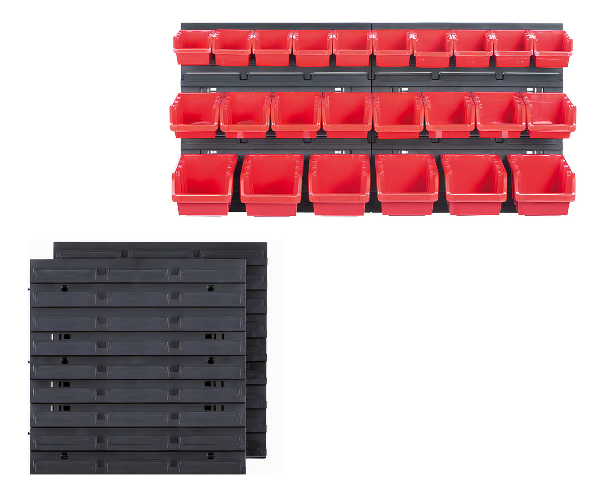 Set Tablero Organizador Kistenberg Kor2-s411 40x40cm + Gavetas X24 Negro - Imagen 2