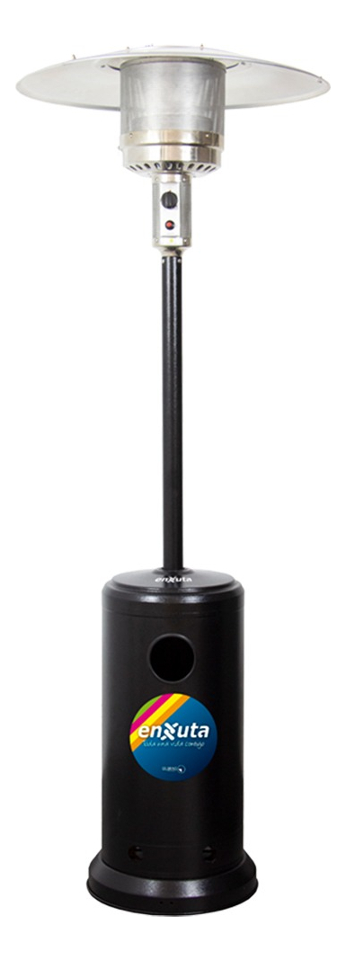 Estufa De Exterior Hongo A Gas Enxuta Acero Pintado 2,19m Color Negro