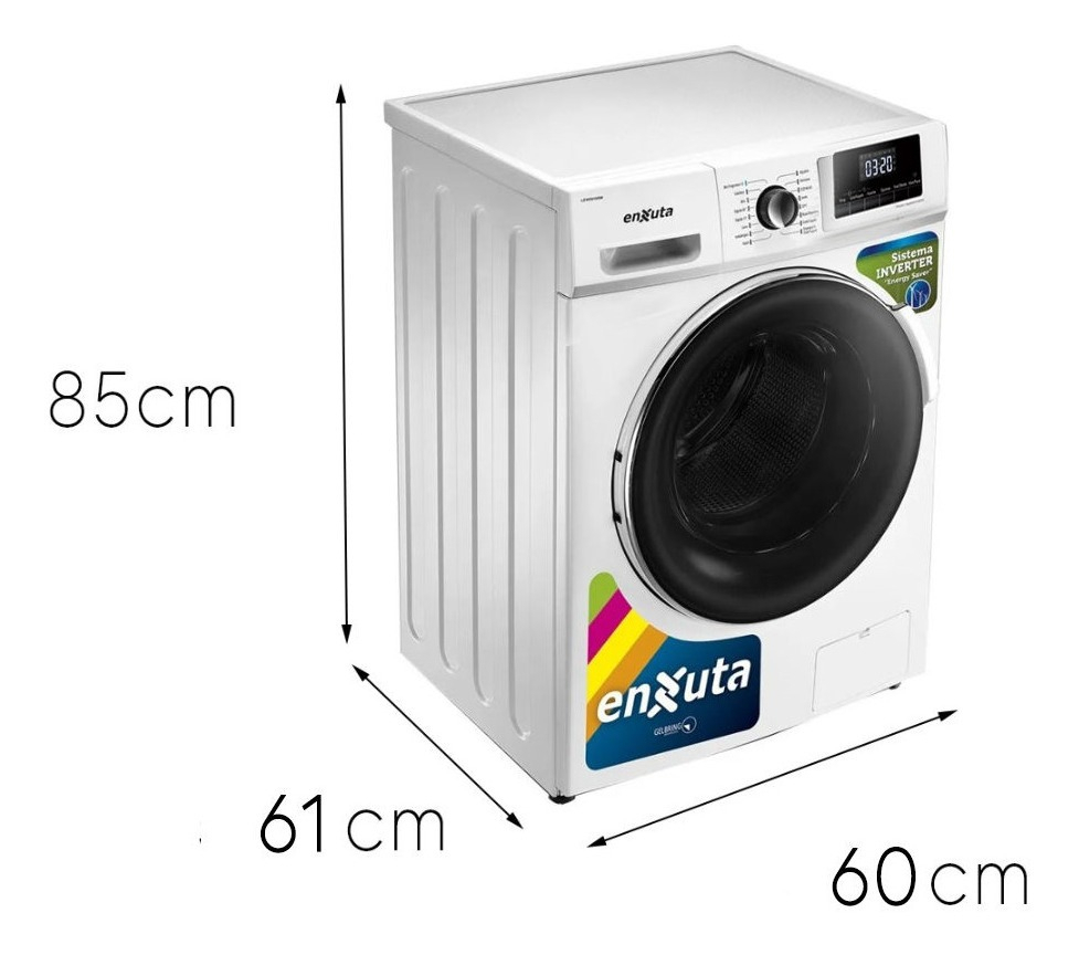 Lavarropas Enxuta Lenx161050 Inverter Blanco 10.5kg Js Ltda - Imagen 4